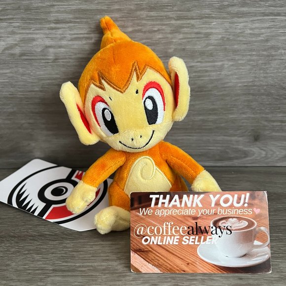Pokemon Center Chimchar Sitting Cuties Plush NWT - Picture 1 of 6
